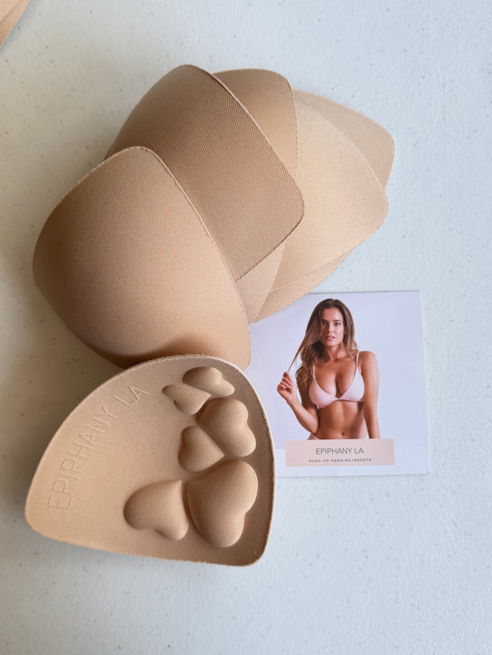 Epiphany LA Nude Push-Up Bra or Bikini  Inserts - 3 Pack - Size C Cup